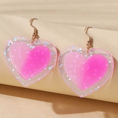 Nihaojewelry wholesale jewelry Korean creative pink peach heart resin earrings