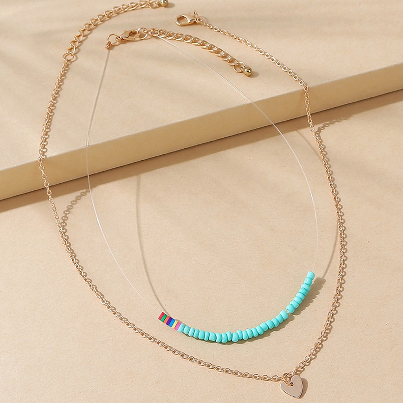 Bijoux Fantaisie Colliers | Nihaojewelry Bijoux En Gros Simples Perles Cratives Collier Double Couche - HJ36307