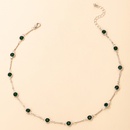 Nihaojewelry bijoux en gros mode collier court monocouche en strass vertpicture6