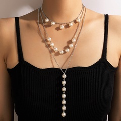 Nihaojewelry Großhandel Schmuck neue böhmische Perlenstickerei Anhänger dreilagige Halskette