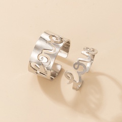 wholesale lettre de mode amour anneau de couple couture creuse ensemble 2 pièces Nihaojewelry