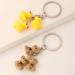 Nihaojewelry wholesale jewelry simple cute little duck brown bear keychain