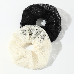 Nihaojewelry wholesale jewelry simple solid color hollow lace hair scrunchies