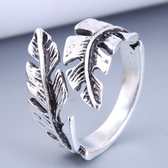 Nihaojewelry wholesale jewelry retro leaf carved alloy ring