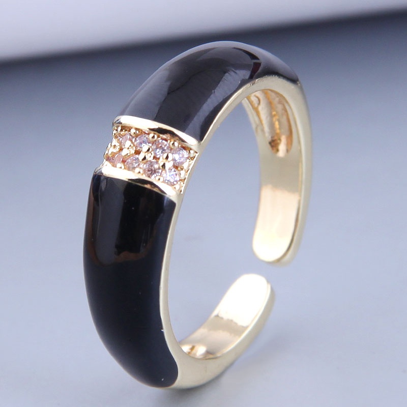 Nihaojewelry Grohandel Schmuck Mode echt vergoldet eingelegter Zirkon offener Ring