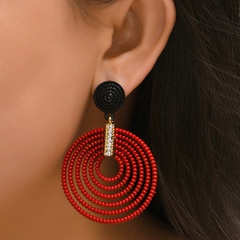 vente en gros bijoux boucles d'oreilles en plastique multi-cercles de style exagéré Nihaojewelry