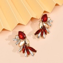 wholesale jewelry rhinestone hit color alloy water drop geometric creative earrings Nihaojewelrypicture4