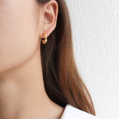wholesale jewelry C-shaped irregular stainless steel fashion earrings Nihaojewelry
