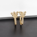 wholesale jewelry butterfly Cshaped microinlaid zircon earrings Nihaojewelrypicture11