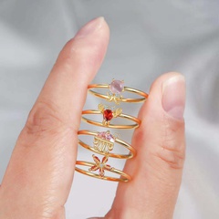 wholesale jewelry color zirconium marine animal ring Nihaojewelry