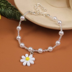 wholesale jewelry bohemian handmade crystal pearl flower bracelet Nihaojewelry
