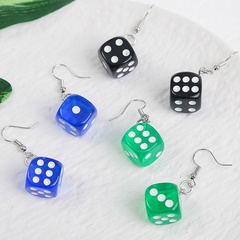 wholesale jewelry acrylic transparent dice earrings three pairs set Nihaojewelry