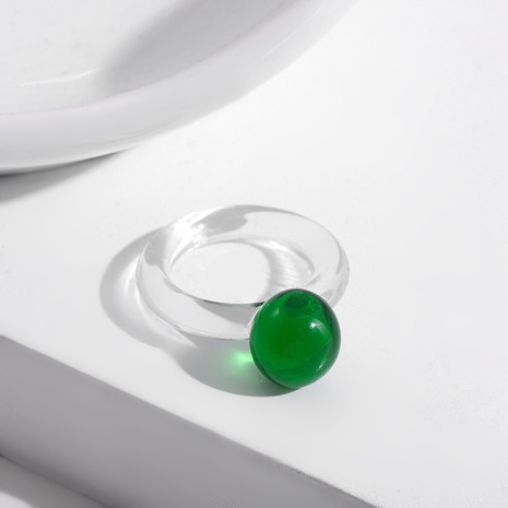 Großhandel Schmuckfarbe runde Spitze transparenter Cartoon-Acrylring Nihaojewelry's discount tags