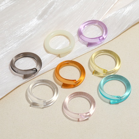Großhandel Schmuck Süßigkeiten Farbe Kreuz Acryl Ring Nihaojewelry's discount tags