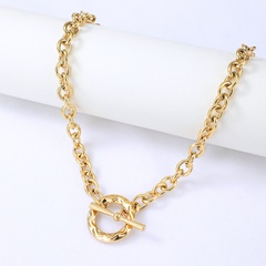 wholesale jewelry thick chain OT buckle stainless steel necklace nihaojewelry
