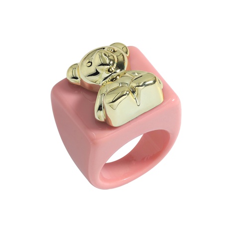 Al por mayor joyería lindo oso anillo de resina de color caramelo Nihaojewelry's discount tags