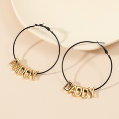 wholesale jewelry c-shaped letter metal retro earrings Nihaojewelry