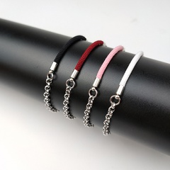 vente en gros bijoux simples en acier inoxydable bracelet couple de corde ensemble Nihaojewelry