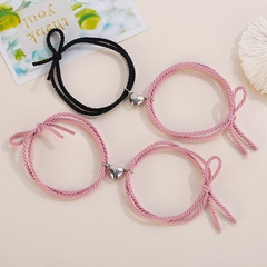 wholesale jewelry rubber band rope heart-shaped magnet attracts bracelet a pair of set nihaojewelry