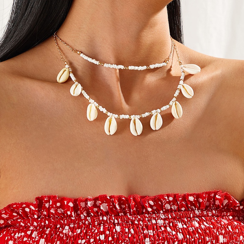 Nihaojewelry Grohandel Schmuck neue bhmische Muschel Quaste Perle Doppelschicht Halskette