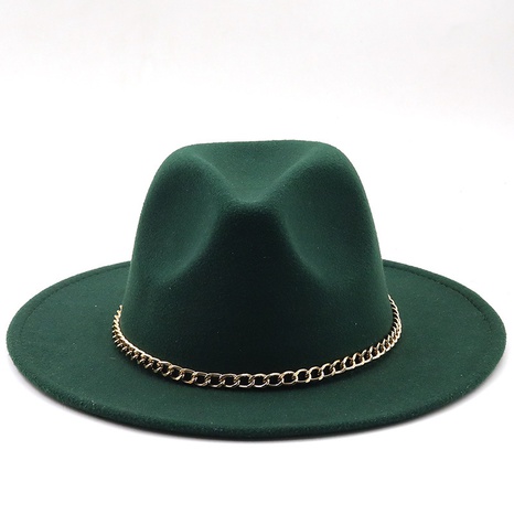 wholesale accessories chain decor solid color woolen fashion jazz hats Nihaojewelry's discount tags