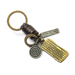 wholesale accessories vintage keyboard cowhide keychain Nihaojewelry