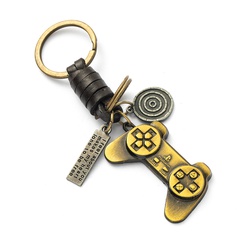 wholesale accessories retro game handle leather keychain Nihaojewelry