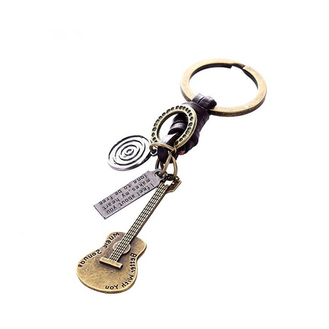 wholesale vintage guitar leather keychain Nihaojewelry's discount tags