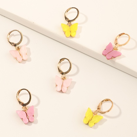 Nihaojewelry Großhandel Schmuck Mode Farbe Acryl Schmetterling Ohrringe's discount tags