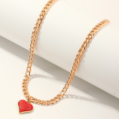 Nihaojewelry bijoux en gros nouveau collier en métal pendentif coeur rouge