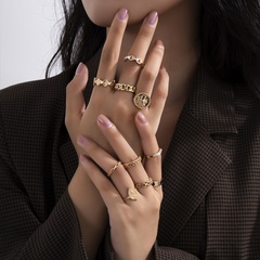 Nihaojewelry wholesale jewelry fashion drops heart metal ring set