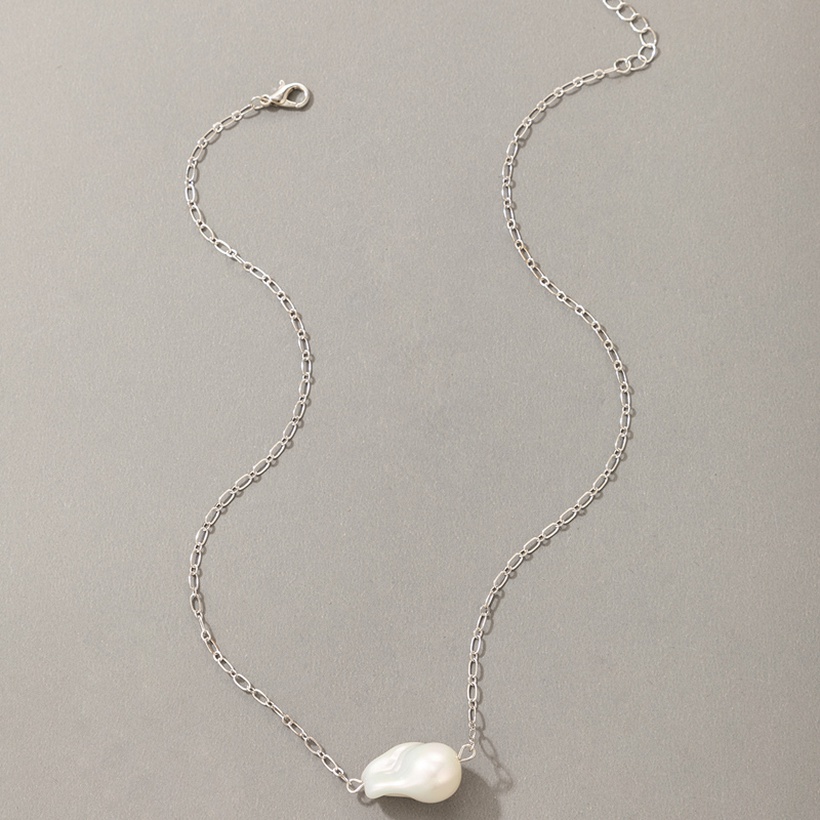 Bijoux Fantaisie Colliers | Nihaojewelry Bijoux En Gros Simple Pendentif Perle Ovale Collier Mince - CP08857