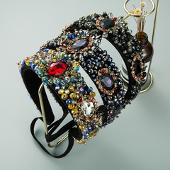 Nihaojewelry wholesale jewelry Baroque retro anti-skid crystal wide headband