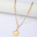 wholesale jewelry stainless steel star moon sun round tag retro necklace Nihaojewelrypicture7