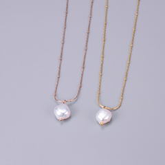 Großhandel Schmuck Barock Perle Einfache Kurze Halskette Nihaojewelry