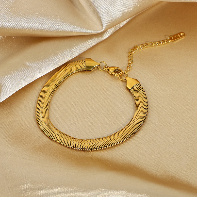 wholesale jewelry snake bone chain stainless steel bracelet nihaojewelry