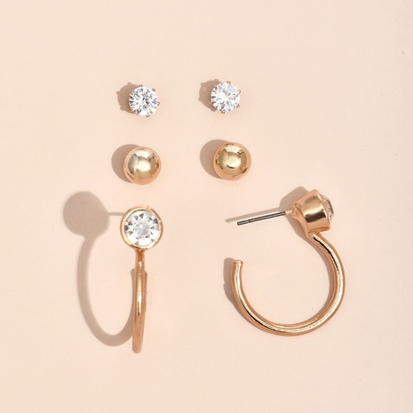 wholesale jewelry simple diamonds round diamond earrings Nihaojewelry's discount tags