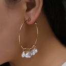 wholesale jewelry irregular geometric pearl ear hoop Nihaojewelrypicture3