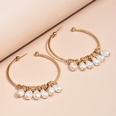 wholesale jewelry irregular geometric pearl ear hoop Nihaojewelrypicture4