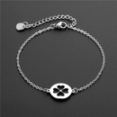 vente en gros bijoux fleur chien croix titane bracelets en acier nihaojewelrypicture53