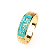 Nihaojewelry wholesale jewelry creative drip enamel letter copper goldplated ringpicture29