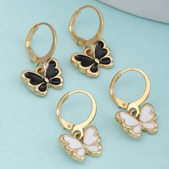Nihaojewelry wholesale jewelry fashion black and white butterfly earring set