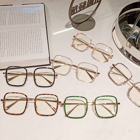 nihaojewelry wholesale retro flat mirror big frame glasses's discount tags