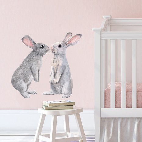 nihaojewelry wholesale simple rabbits pattern bedroom entrance wall stickers  NHAF377698's discount tags
