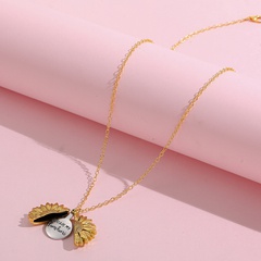 Nihaojewelry Jewelry Wholesale Sunflower Double Lettering Pendent Necklace