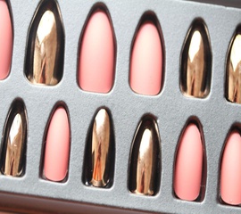 wholesale fashion multi-color water drop shape nails patches 24 pieces set nihaojewelry
