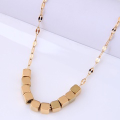 Nihaojewelry Schmuck Großhandel koreanische Mode kleine Würfel Titanstahl Halskette