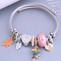 wholesale bracelet pendentif oiseau feuille en métal de mode bijoux Nihaojewelry