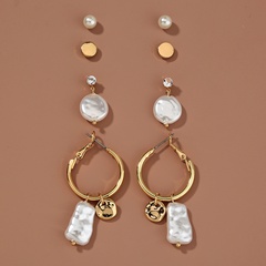 Nihaojewelry wholesale jewelry creative fashion special-shaped imitation pearl earrings set