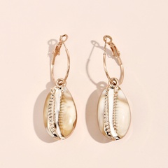 wholesale jewelry simple long shell alloy earrings Nihaojewelry